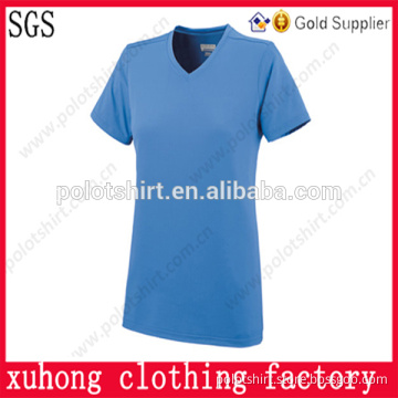 Ladies fashion short sleeve polyester sports tshirts